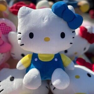 NWT SANRIO 11” Classic Hello Kitty Plushie blue